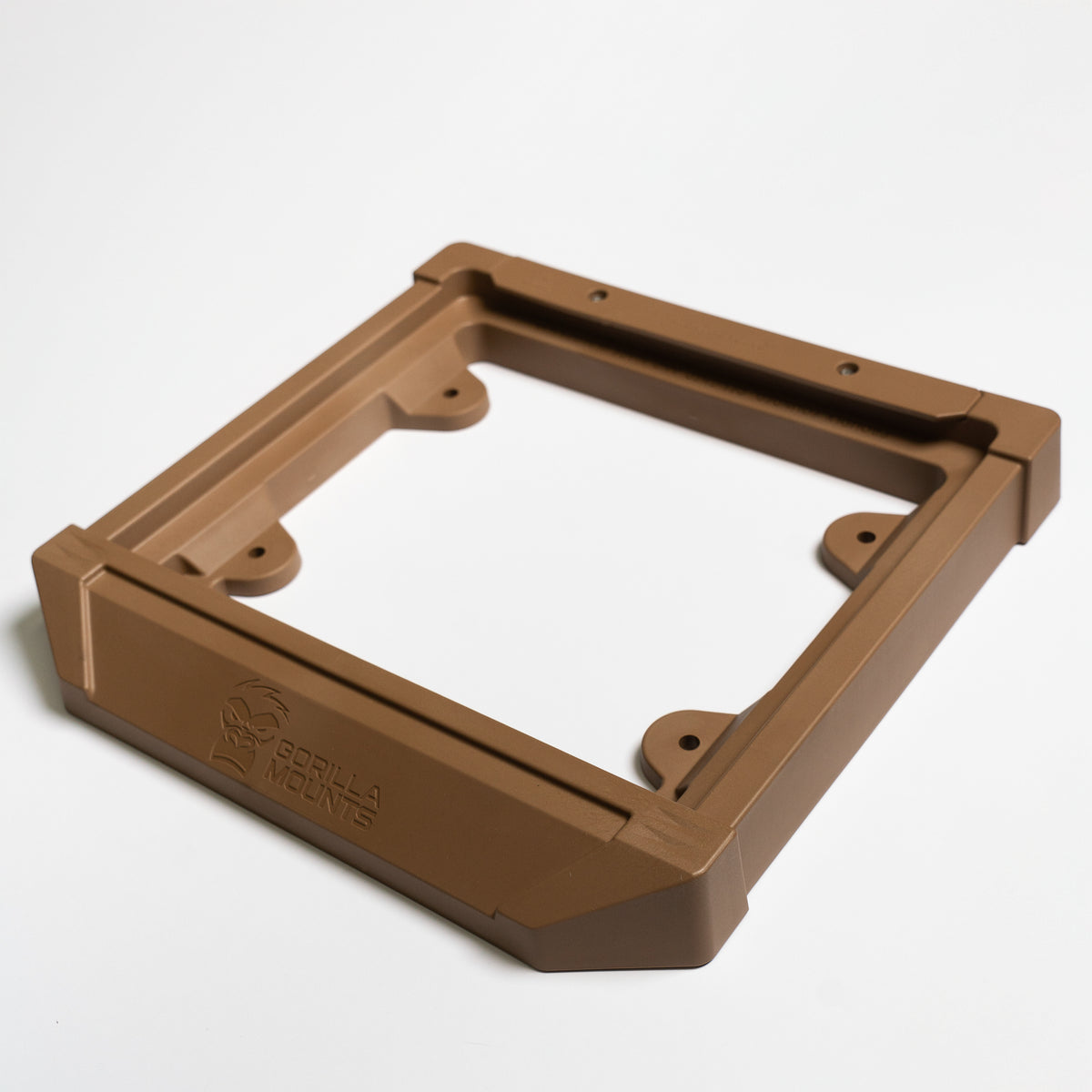 Gorilla Mounts Starlink Mini Mount in desert tan, mounted on a 4WD roof rack