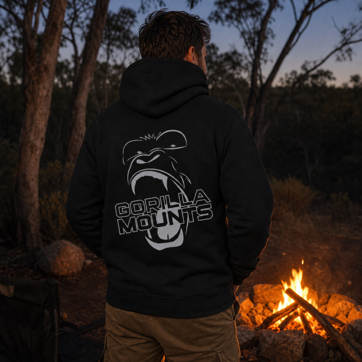 Gorilla Mounts Hoodie - Bite back view