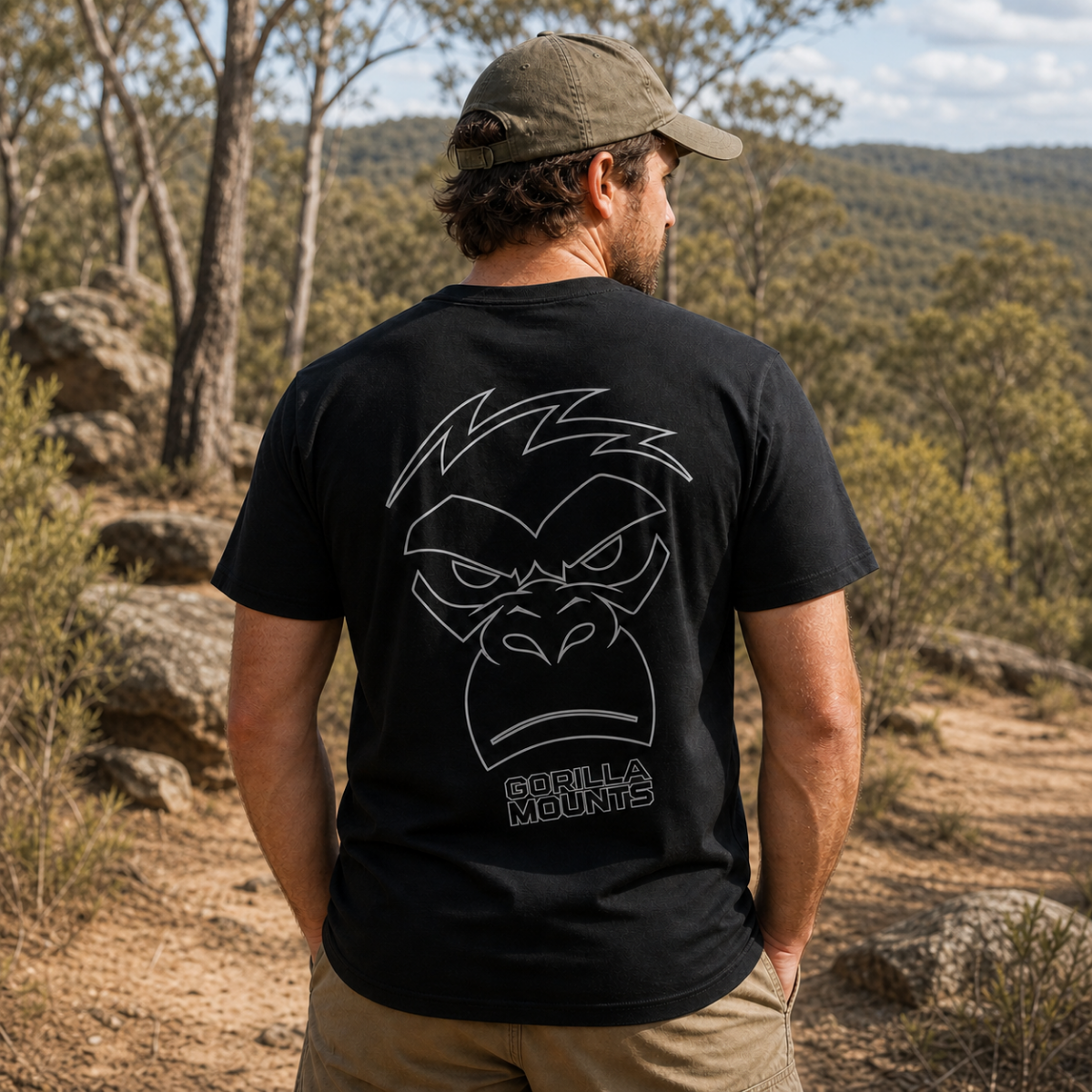 Gorilla Mounts Long Body Tee - Standard back view