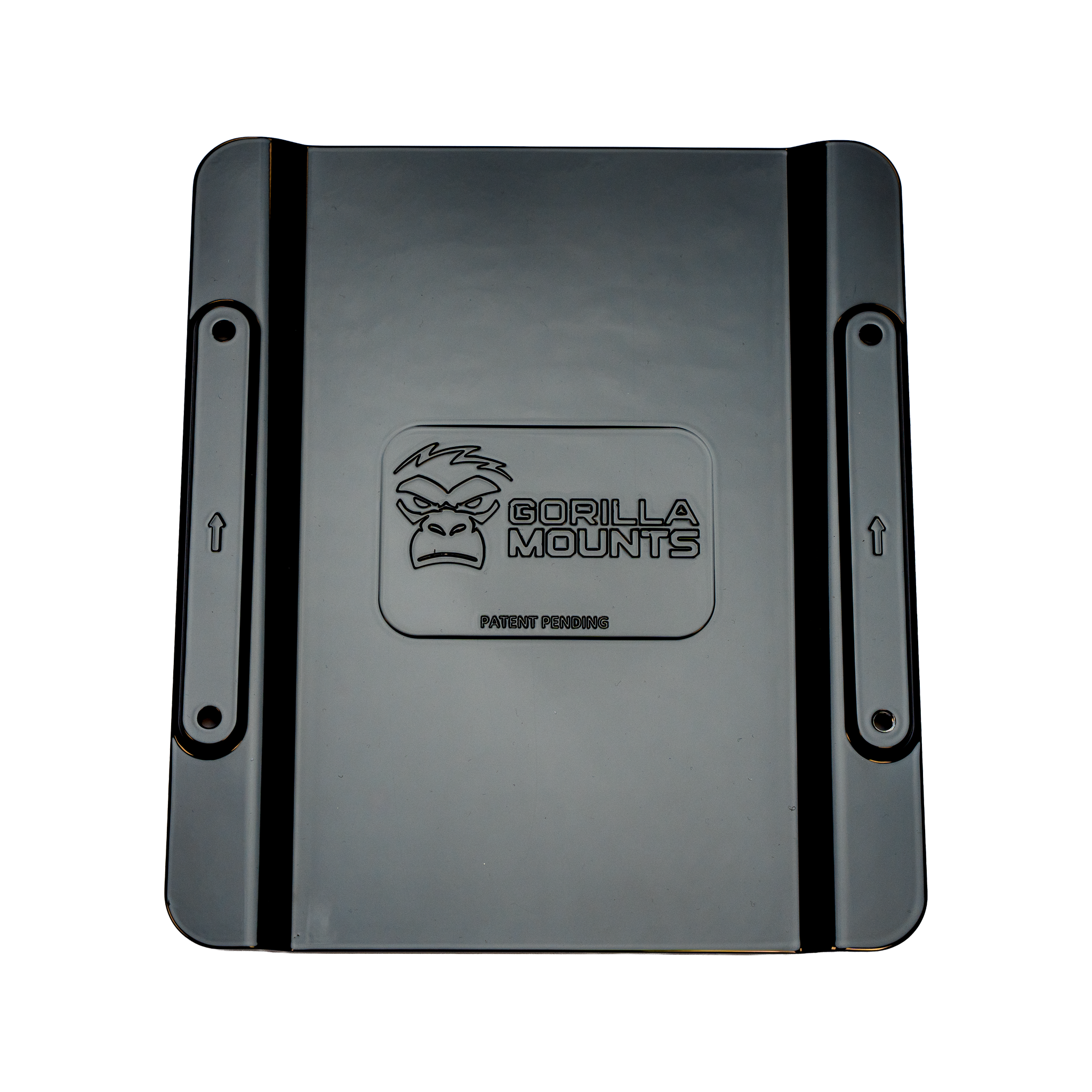 Grey LandCruiser 300 Series billet roof plate shown without the Starlink Mini mount